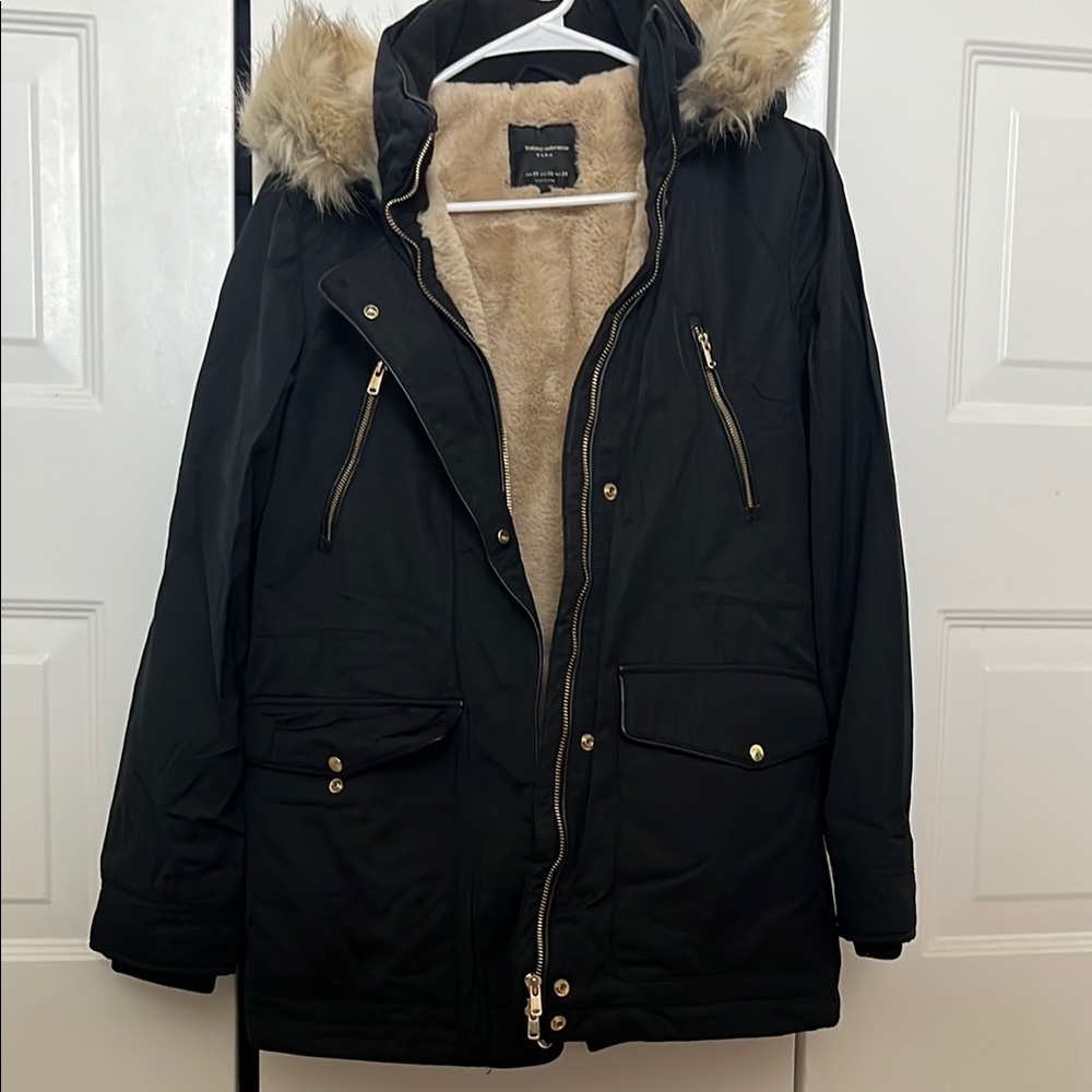 Zara Faux Fur Hooded Parka